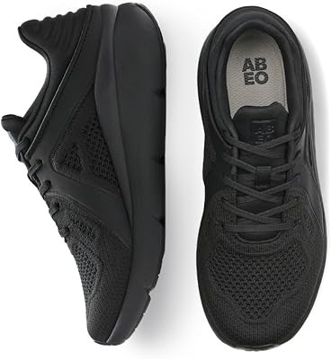 ABEO MXV Shift Walking Shoes for Women | Plantar Fasciitis Relief | Orthopedic Shoes for Women | Removable Orthotic Inserts Black Black, 7.5 Wide