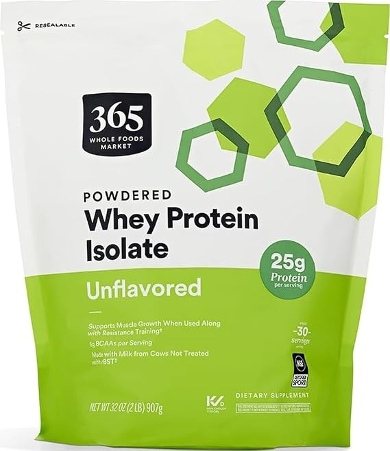 365 by Whole Foods Market, Whey Protein Isolate, Unflavored, 32 Ounce