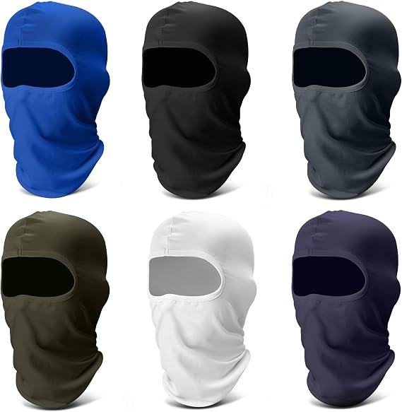 6 Pack Balaclava Ski Mask: Windproof Breathable Full Face Mask