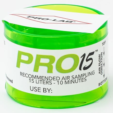 PRO15 Professional Air Sampling Cassettes (50 Pack) - Compatible with 15 LPM Pumps (Pump NOT Included) for Reliable Indoor Air Quality Mold Detection. Used by Thousands of InterNachi / IAC2 Home Insp