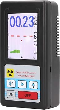 Professional Geiger Counter Nuclear Radiation Detector Handheld Beta Gamma X-Ray Dosimeter with LCD Display 10% Rechargeable for Home Travel Safety Inspection