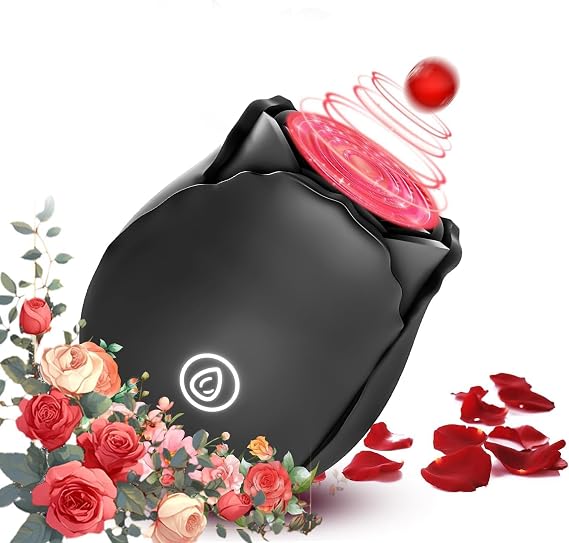 2026 Rose Adult Tool for Women Suitable for Home and Business Trips, Silent, Waterproof and Strong Vibration, Super Worry Free,The Rose for Women QWE119 (Black)