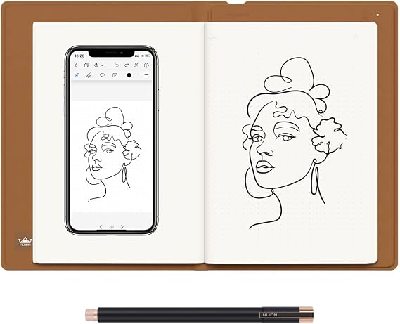 HUION NOTE Analog Digital Notebook, Smart Handwriting Notebook, Instantly Digitizes Handwritten Memo on Paper, Wirelessly Connects to Your Smartphone, A5 Size
