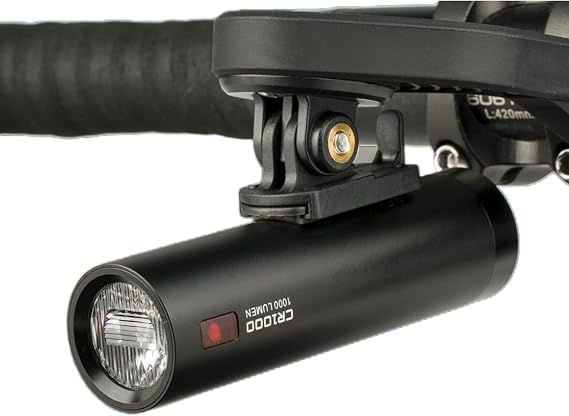 RAVEMEN CR1000 Bike Front Light with AUB01 Upside Down Mount, 1000 Lumens Anti-Glare Beam IPX6 Waterproof Bike Headlight for Road Urban Cyclists