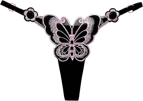 Lace G-String Thongs for Women Adjustable Sexy Low Rise Underwear No Show T-back Thong Panties One Size Fits All