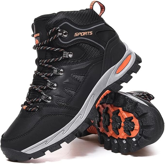 Men's Hiking Boots, Waterproof Outdoor Trekking Boots for Camping & Trail Walking, Durable Non-Slip High-Top Hiking Shoes for Adventurers