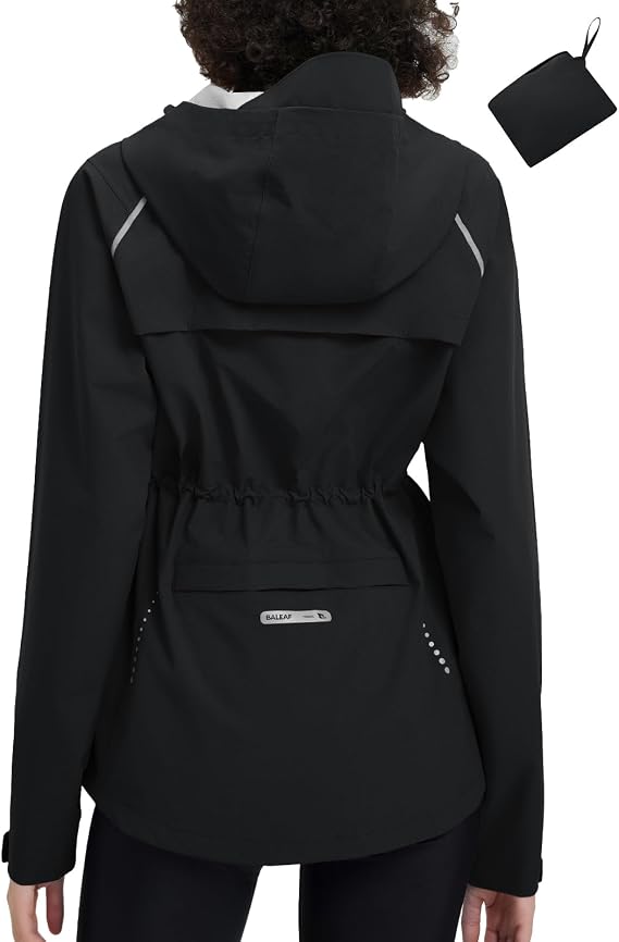 baleaf Women's Rain Jacket Waterproof Packable Lightweight Cycling