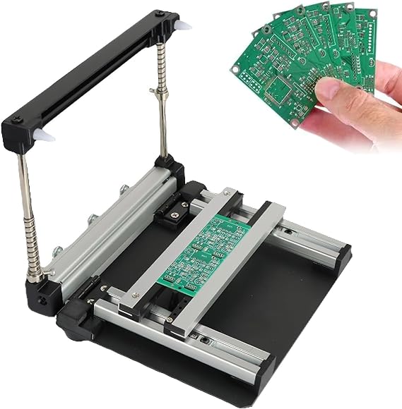 SMT Steel Mesh Solder Paste Printing Table, PCB Stencil Printer with Precise Positioning, for PCB Assembly (10cm)