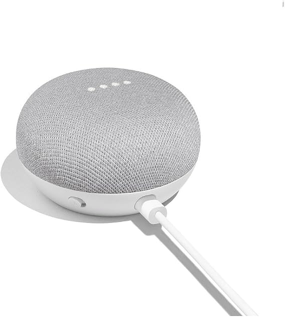 Google Nest Mini 1st Generation Bluetooth Speaker (International Version) with US Power Adapter (Chalk), Gray, GG1STAPG1