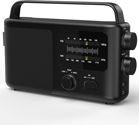 i-box Tone, Portable Radio, AM FM Radio, Alarm Clock Radio, Retro Radio, FM Radio, Battery Powered or Mains Powered Radio, Plug in Radio, Best Reception
