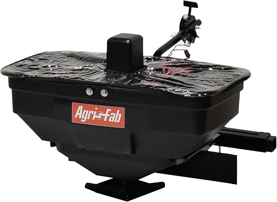 Agri-Fab Zero Turn Mower Electric Spreader, 125 lb Hopper Capacity with 12V Motor and Up to 12 Ft Spread Width