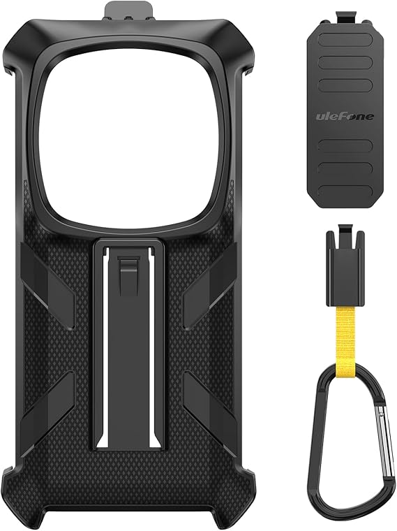 Ulefone Armor 28 Series Multifunctional Protective Case Original TPU Black Case Armor 28 Series with Back Clip Carabiner