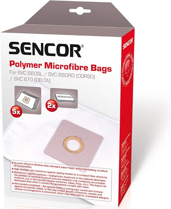 Vacuum Cleaner Bags for Sencor SVC Micro 660/6705 Pack (Microfiber)