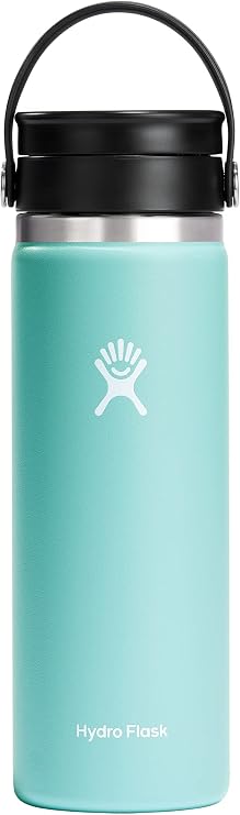 Hydro Flask 20 oz Wide Mouth with Flex Sip Lid Stainless Steel Reusable Water Bottle Dew - Vacuum Insulated, Dishwasher Safe, BPA-Free, Non-Toxic