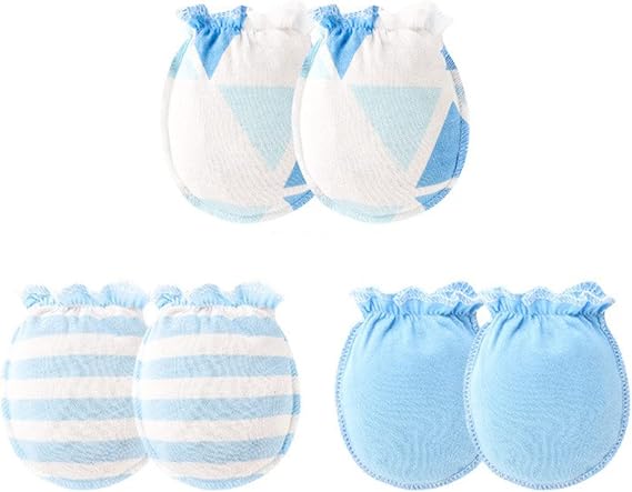 Unisex Baby Cotton Scratch Mittens For Newborn Baby Boys Girls Mittens Accessory 0-6 Months