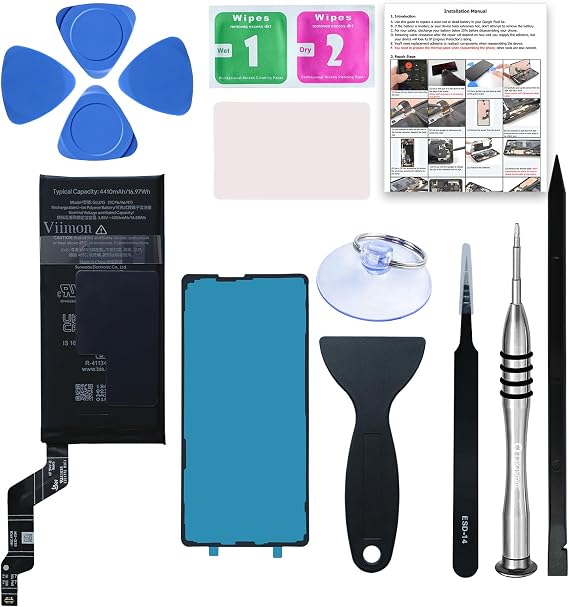 for Pixel 6a Battery Replacement Kits (New Upgraded) Compatible with Google Pixel 6a 6.1'' Model GX7AS, GB62Z, G1AZG with Adhesive, Manual and Repair Tool Kits