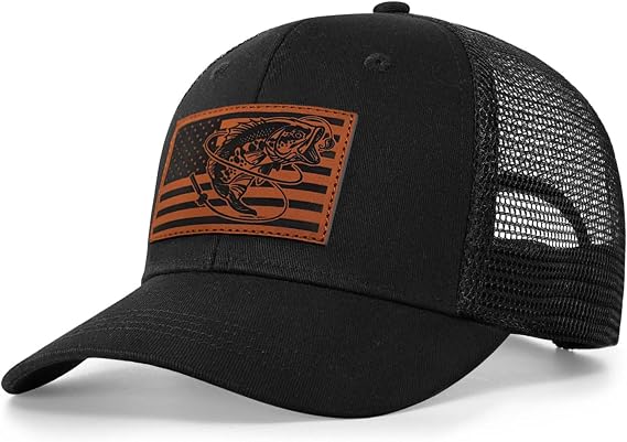 Fishing Gifts for Men - Snapback & Trucker Hats - American Flag Outdoor Fishing Hat