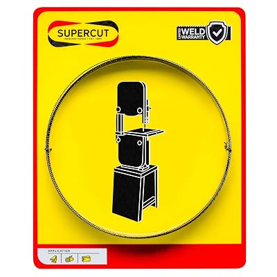 SUPERCUT 70 12-inch x 316-inch x .025 x 4 TPI Carbon Tool Steel BANDSAW Blade for Cutting Wood, Plastics, or Non Ferrous Metals