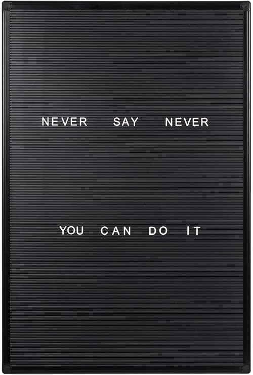 MasterVision Felt Changeable Letter Message Board, Wall Mount Kit Included, 22" x 28", Black Plastic Frame (LET0303055)