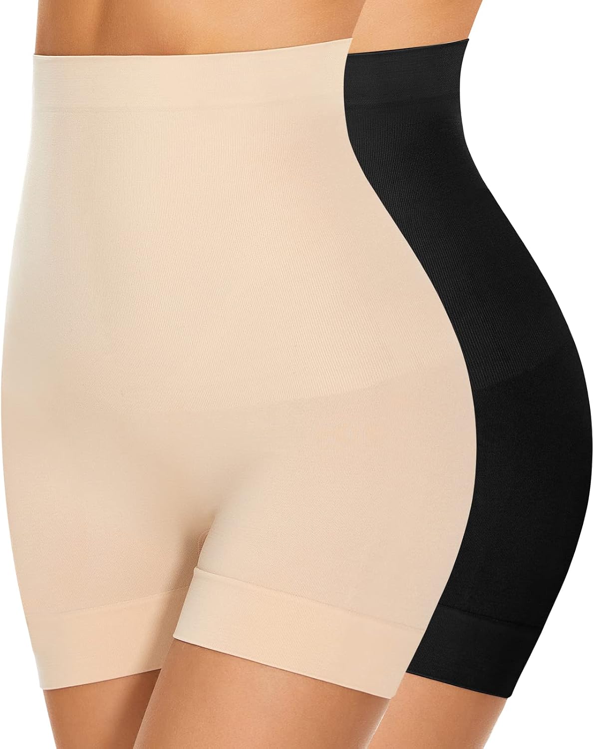 Womens Seamless Shaping Boyshorts Panties, High Waisted Shapewear for Women Tummy Control Shorts for Under Dresses
