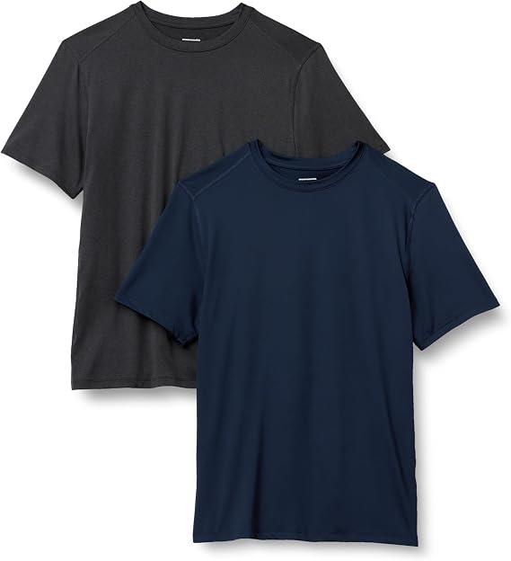 Amazon Essentials Men's Active Quick-Dry Moisture-Wicking Tech-Stretch Lightweight Short-Sleeve T-Shirt