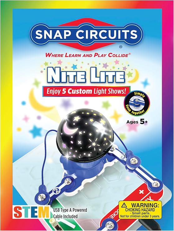 SNAP CIRCUITS Nite Light STEM Electronics Set for Kids Ages 8+