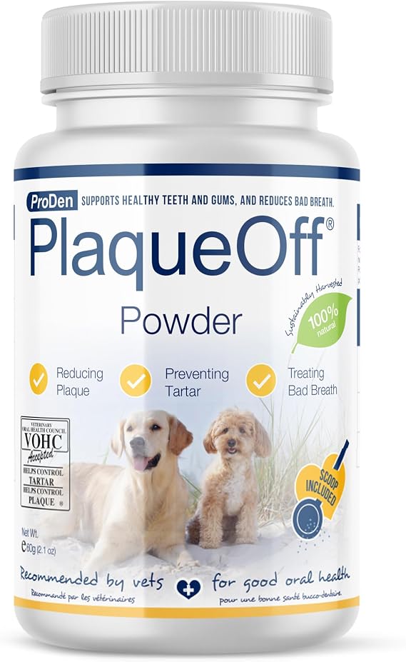 ProDen PlaqueOff Powder for Dogs - Dog Tartar and Plaque Remover - 60g