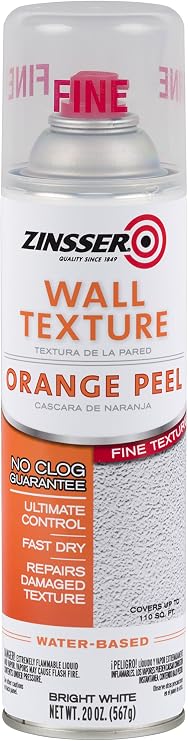 Rust-Oleum 202132 Zinsser Wall Texture 20Oz, Water-Based Orange Peel Fine