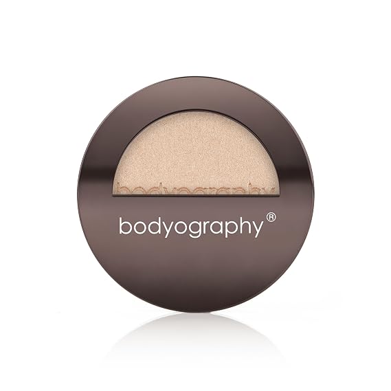 Bodyography Highlighter Pressed Powder, From Within | Universal Shade Powder Compact for Face, Eyes & Body | Buildable Wet or Dry Application | Silky, Finely Milled, Long-Wear Glow for All Skin Tones