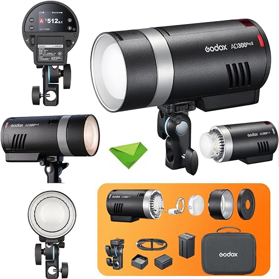 GODOX AD300Pro II 300Ws Outdoor TTL Flash Strobe Monolight,2.4G 1/8000 HSS