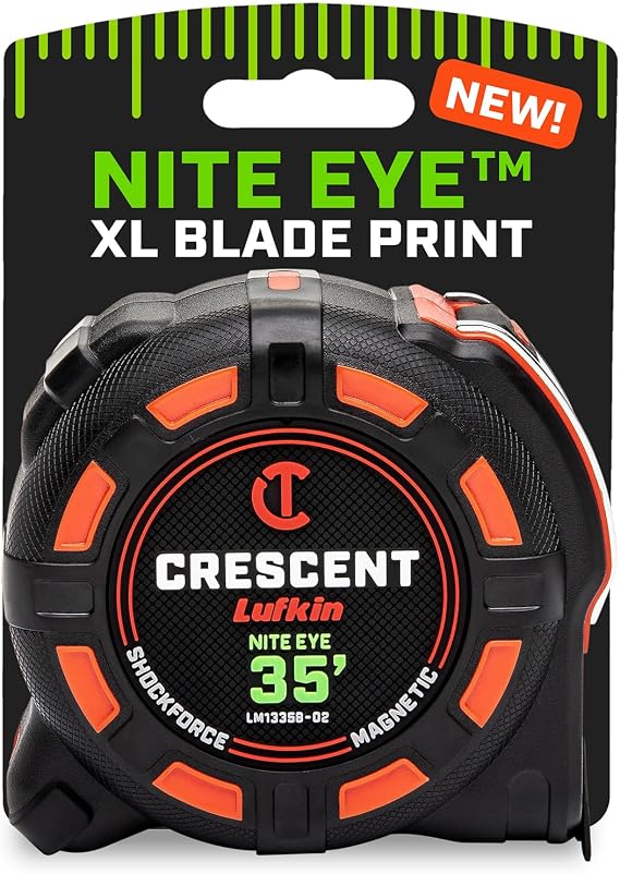 Crescent Lufkin 35' SHOCKFORCE NITE EYE Magnetic Tape | LM1335B-02