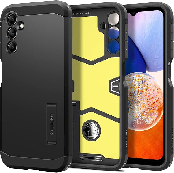 Spigen for Galaxy A14 5G Case, Tough Armor [Kickstand] [Military-Grade Protection] - Black
