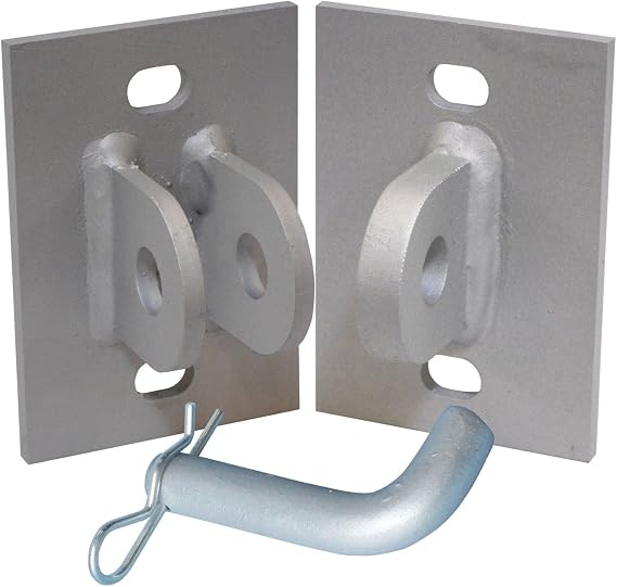 Dock Edge Stationary Dock Connector Hinge Kit, Galvanized, 3/16"