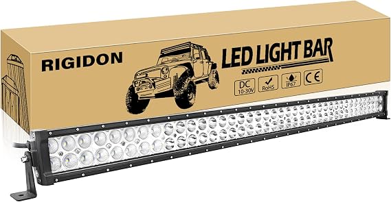 RIGIDON 42 Inch 240W Light Bar, Double Row Flood Spot Combo 24000LM LED Light Bar Waterproof Driving Boat Road LED Work Light for ATV UTV Truck