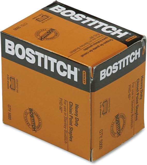 Bostitch SB35PHD5M Heavy-Duty Premium Staples, 3/8-Inch Leg Length, 5000/Box
