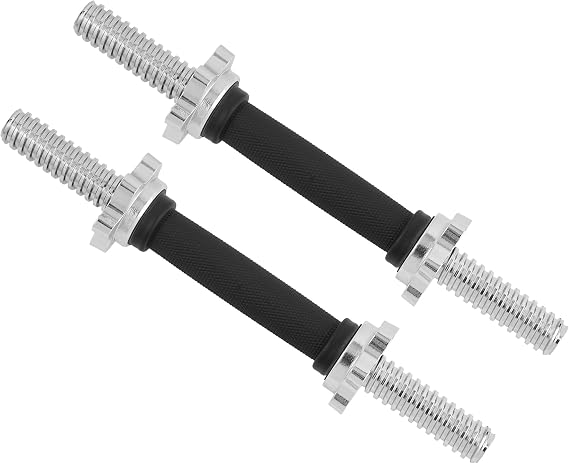 Yes4All Threaded Dumbbell Handles, Adjustable Dumbbell Bar Pair, 14/16/18/24-Inch Sizes, Fits 1" or 1.15" Plates, Non-Slip Grip, Secure Star-Lock Collars