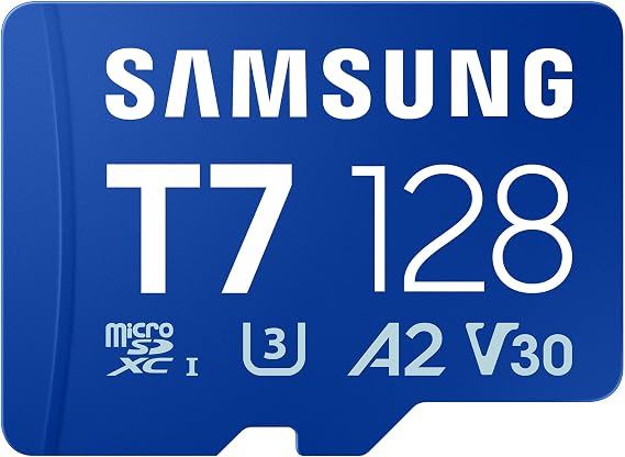 Samsung microSDXC T7 128GB, 170 MB/s'ye kadar aktarım hızları | Sıradan Oyuncular, Amatör Yaratıcılar ve Günlük Kullanıcılar için yapılan microSD (MB-MB128T/AM)