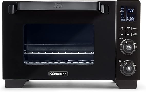 Calphalon Air Fryer Oven, 11-in-1 Toaster Oven Air Fryer Combo, Cool Touch Exterior, 26.4 QT/25 L, Fits 12" Pizza, Stainless Steel