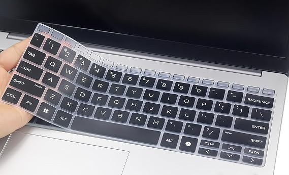 Silicone Keyboard Skin Compatible for 2025 2026 HP EliteBook 8/6 G1i G1q G1a G1aN G1ah 14 inch & ProBook 4 G1i G1q G1a 14" Laptop, EliteBook 1040 G11 14 (NOT for EliteBook Ultra G1q/G1i 14") (Black