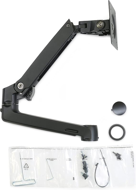 Ergotron – LX Additional Arm & Color Kit, Matte Black, for 1 Monitor, Up to 11.3 lbs, VESA Compliant, 98-130-224