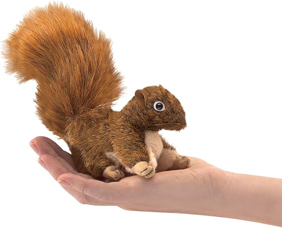 Folkmanis Mini Red Squirrel Finger Puppet Multi-colored, 1 EA