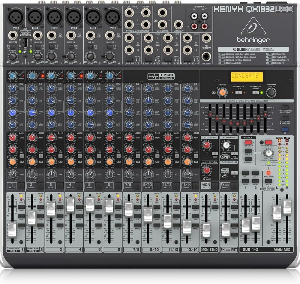 BEHRINGER Bellinger QX1832USB mixer with multi-effector