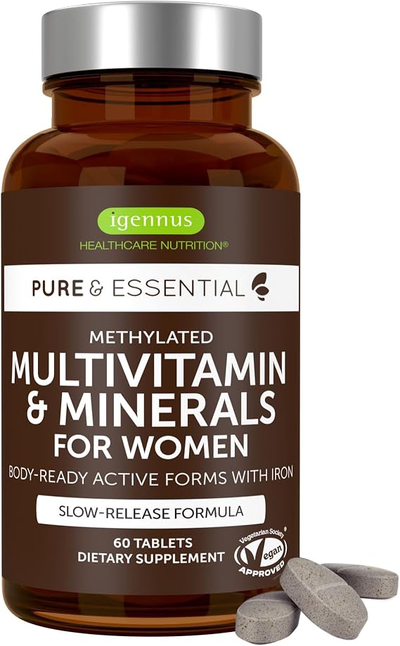 Igennus High Potency Methylated Multivitamin for Women with Gentle Iron