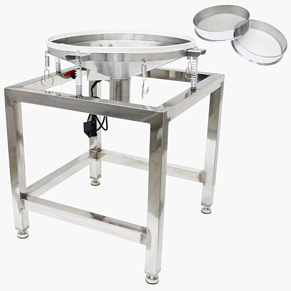 TECHTONGDA Powder Vibrating Screen Sieve Machine 2-Layer 19.7" Sifter 110V