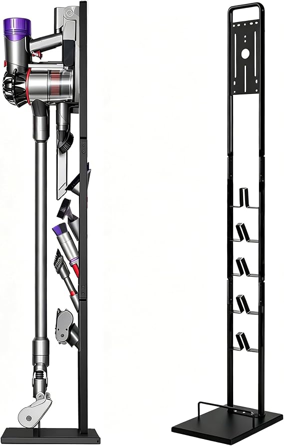 Lasvea Vacuum Stand for Dyson V6, V7, V8, V10, V11, V12, V15 Cordless Cleaners - Heavy Base Metal Bracket Holder, Accessory & Attachment Storage