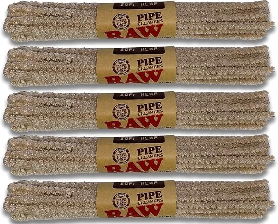 RAW Unbleached Soft Pipe Cleaner - 5 Pack - 120 Pipe Cleners Total