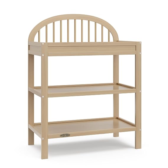 Graco Olivia Changing Table with Water-Resistant Changing Pad, Driftwood