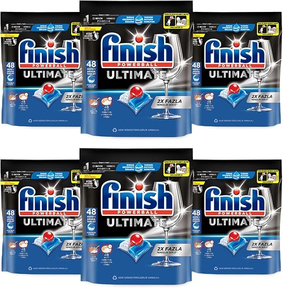 Finish Ultimate Bulaşık Makinesi Deterjanı Tableti 6 x 48 Kapsül, 288 Tablet