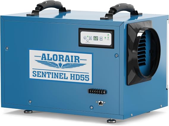 ALORAIR 113 Pints Crawlspace Dehumidifier for Commercial, Sentinel HD55 | Auto Defrost, High Capacity, 1,200 Sq. Ft., with Drain Hose, for Basement, Commercial, Industrial,
