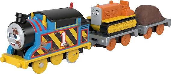 Thomas & Friends Motorized Toy Train Construction Crew Thomas & Terence The Tractor for Preschool Pretend Play Ages 3+ Years